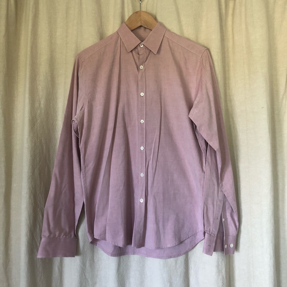 Theory button down shirt in pinkish red